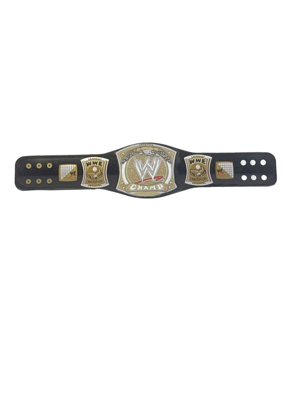 WWE Spinner Wrestling Championship Belt Slap Bracelet Gold Black Collectible